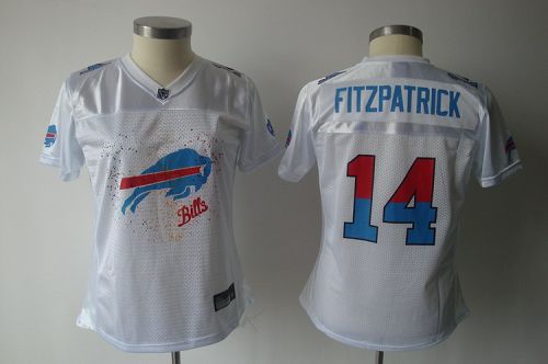 Bills #14 Ryan Fitzpatrick White 2011 Women's Fem Fan Stitched NFL Jersey - Click Image to Close
